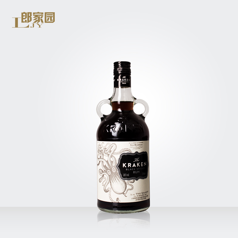 郎家园洋酒The Kraken Rum北海巨妖加香黑朗姆酒-图0