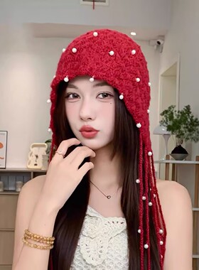 2025新款毛线帽子女款冬季针织帽