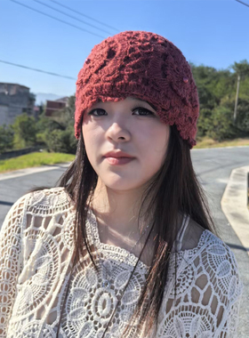 2025新款毛线帽子女款冬季时尚