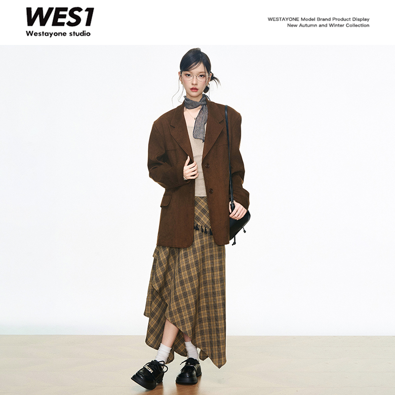 【专属】WESTAYONE西装外套+半裙+内搭开衫+长裤