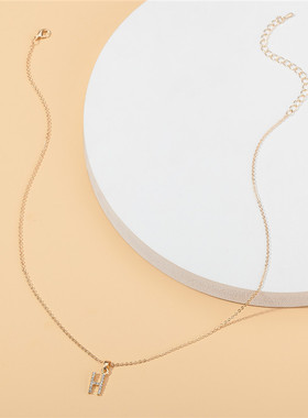 镶钻项链外贸不锈钢女性