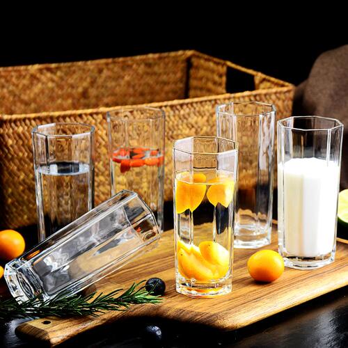 6pcs set Glass cup tea water juice beer milk drinking kettle - 图0