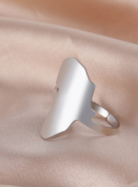 开口可调节戒指亚马逊钛钢时尚