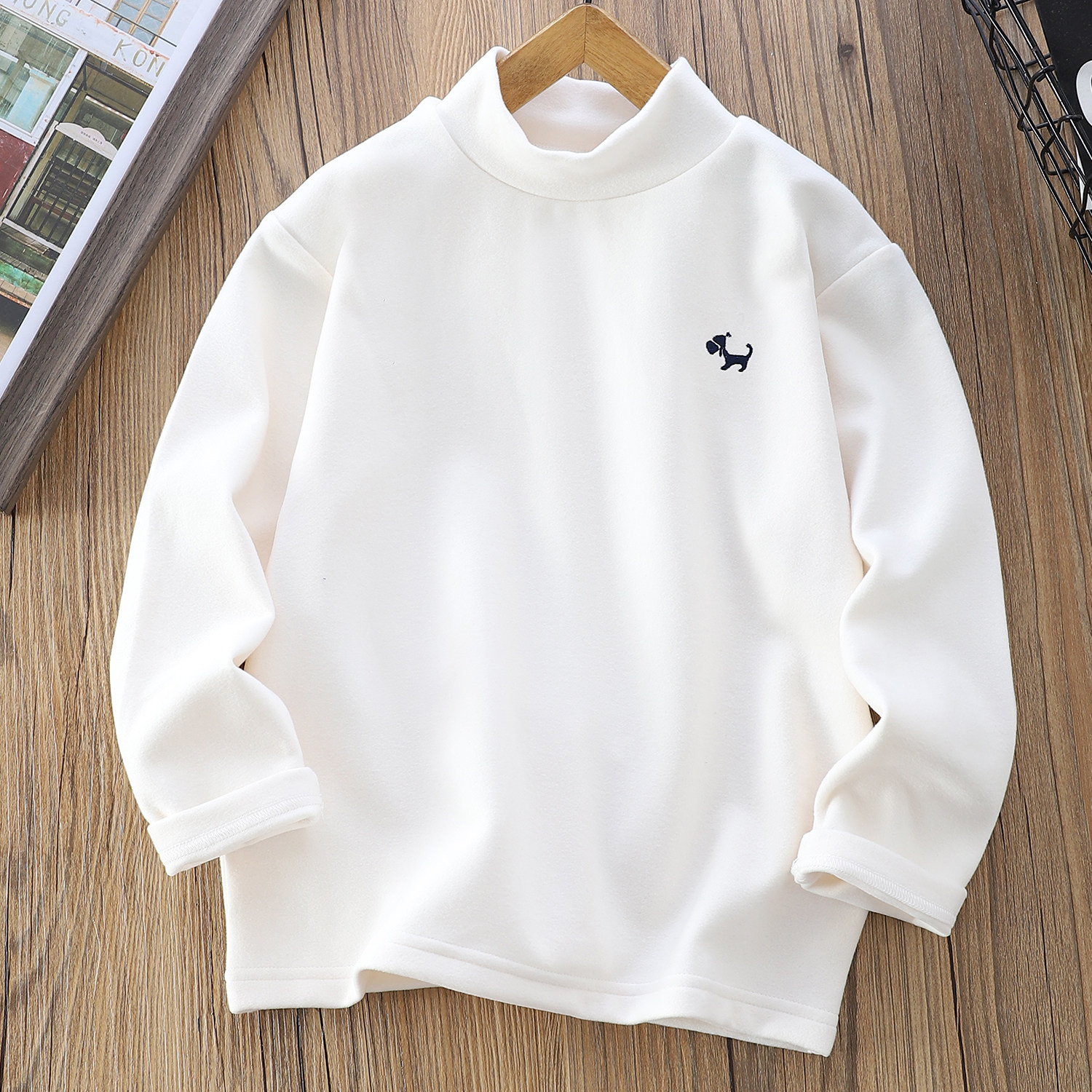 男童自发热德绒打底衫2025秋冬中大童半高领保暖内搭厚T恤衫1957,淘宝优惠券,粉丝福利购,淘宝优惠卷