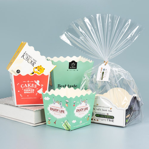 餐包包装袋盒子小面包盒点心烘焙食品袋子胡萝卜棒西点饼干纸托盒 - 图2