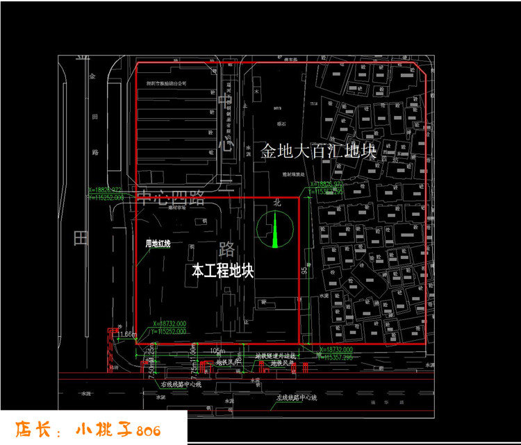 广东地区22.6米深基坑地下连续墙加四道混凝土支撑支护CAD图纸-图0