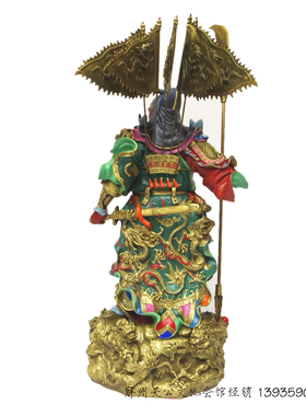 手工彩绘九龙关公厘米武财神爷