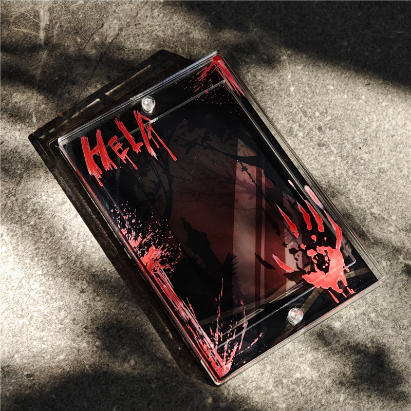 原创复古拍立得相框三寸照片亚克力谷美二次元小卡展示框立牌卡框 - 图1