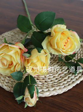 仿真花多头玫瑰花客厅家居插花瓶