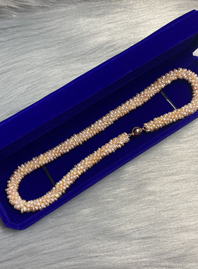 L.RUBY天然淡水珍珠编织女项链