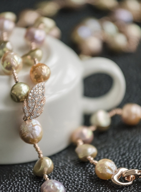 巴洛克毛衣链套装精美淡水珍珠