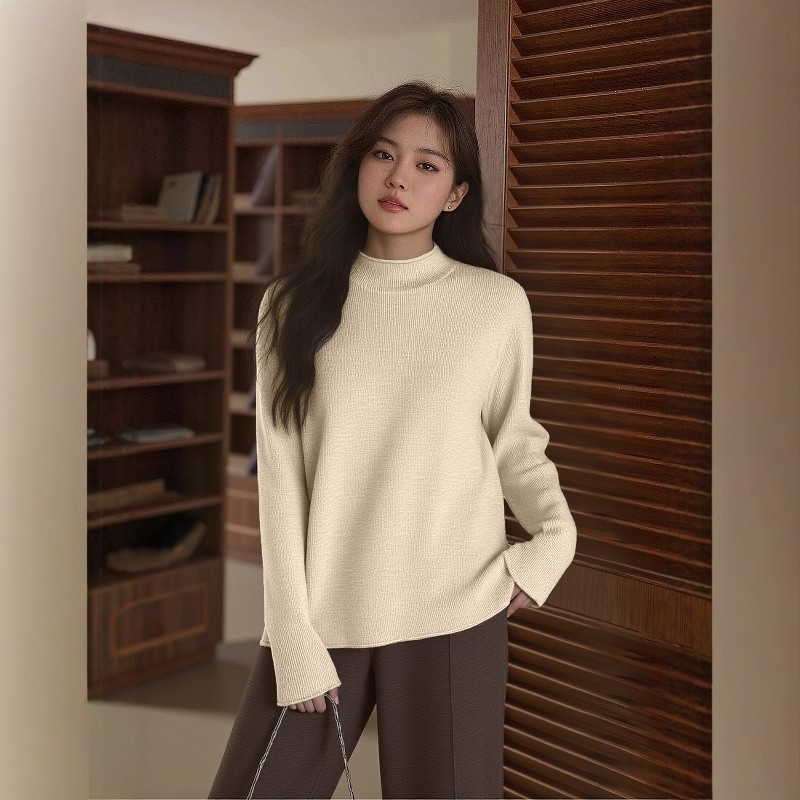 大码毛衣女胖mm秋冬200斤安迪绒毛织上衣内搭半高领百搭针织打底,淘宝优惠券,粉丝福利购,淘宝优惠卷