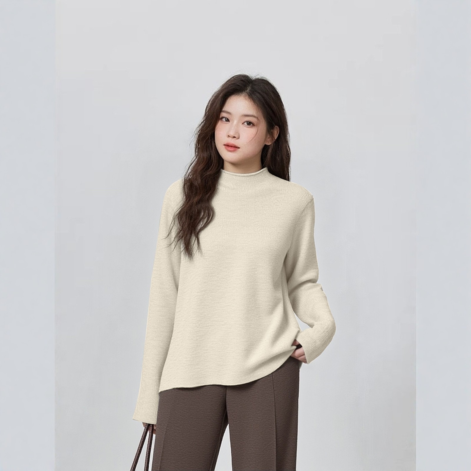 大码毛衣女胖mm秋冬200斤安迪绒毛织上衣内搭半高领百搭针织打底,淘宝优惠券,粉丝福利购,淘宝优惠卷