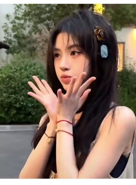 wer新款醋酸发夹可爱 花朵边夹女刘海碎发夹大号中号发饰头饰发卡