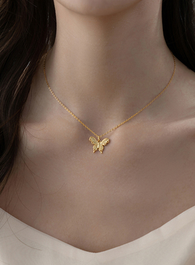 2024新款蝴蝶项链配饰轻奢小众