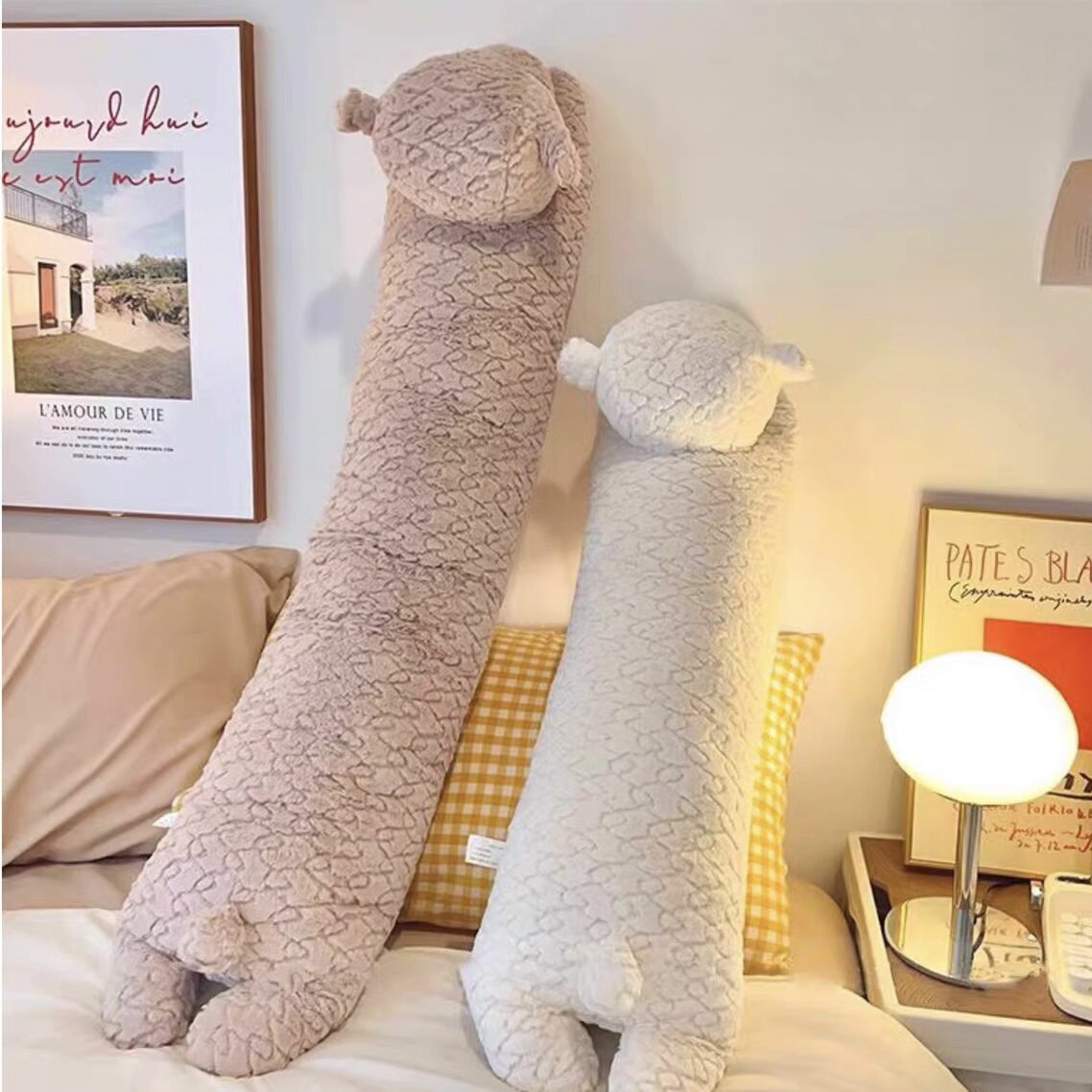 可爱兔子抱枕女生睡觉夹腿侧睡长条枕头床上靠枕男生款孕妇靠垫