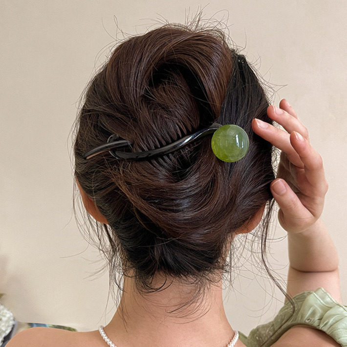 简约珍珠一字夹后脑勺感扭扭夹大号发量多 复古气质盘发抓夹,淘宝优惠券,粉丝福利购,淘宝优惠卷