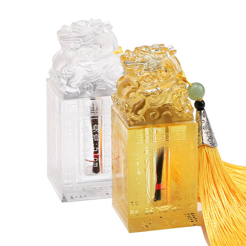 胎毛纪念品diy自制婴儿脐带章胎毛章胎毛印章龙年宝宝收藏纪念章 - 图3