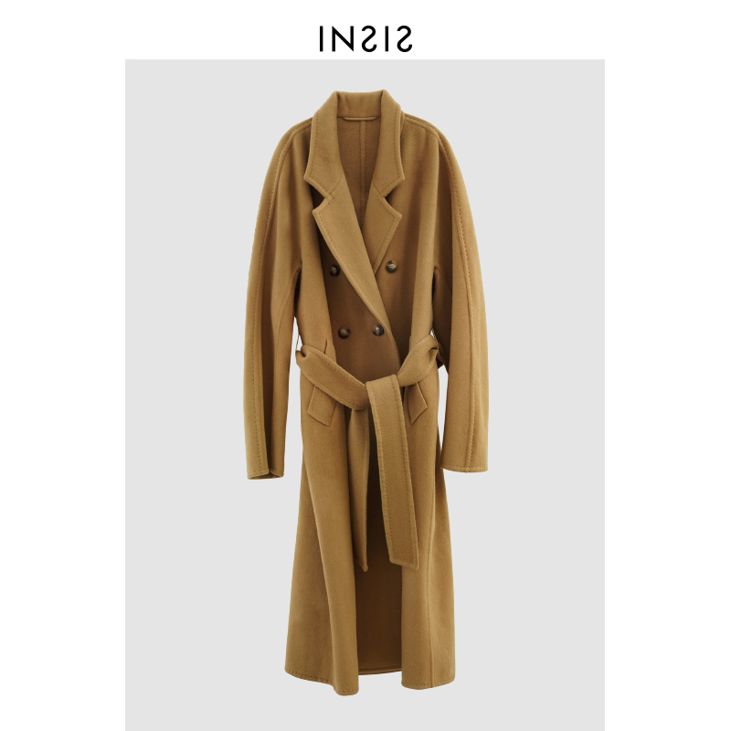 insis femme经典意式宽松呢大衣 insisfemme毛呢外套
