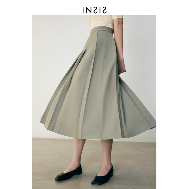 insis femme压褶2022年新品半身裙 insisfemme半身裙