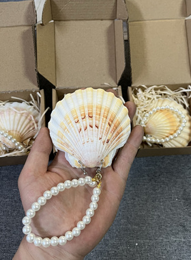 天然贝壳书文艺环保创意手工生日礼物手帐本日记笔记便标签礼盒装