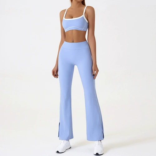 Бюстгалтер, штаны-клёш, дорожные штаны, одежда для йоги, спортивный костюм, для бега