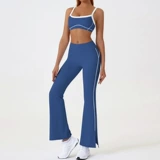 Бюстгалтер, штаны-клёш, дорожные штаны, одежда для йоги, спортивный костюм, для бега