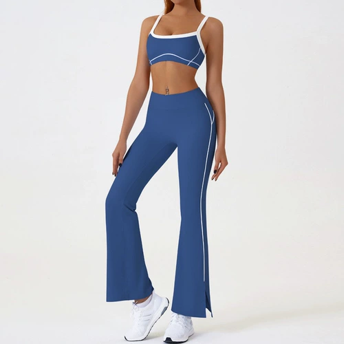 Бюстгалтер, штаны-клёш, дорожные штаны, одежда для йоги, спортивный костюм, для бега