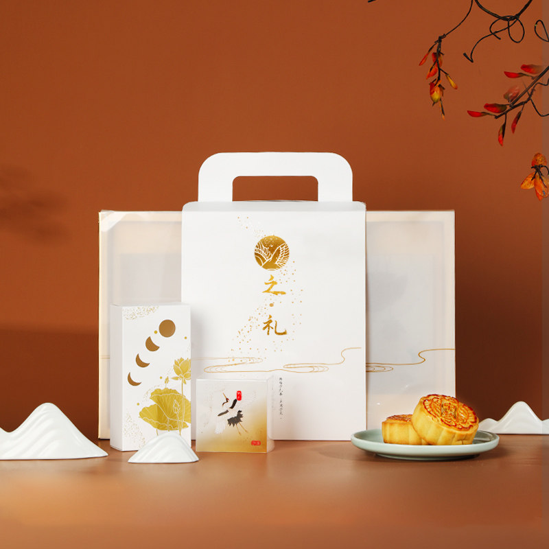 原创中秋2020蛋黄酥手提月饼包装盒 珺玲食品点心包装盒/包装袋