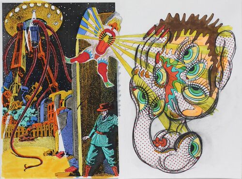 13.田名網敬一 Raul Urias插画大师 怪诞前卫灵感素材 - 图0