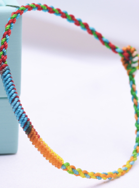 本命年手工编织情侣学生五彩绳