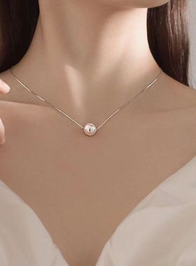 女珍珠项链简约百搭锁骨链