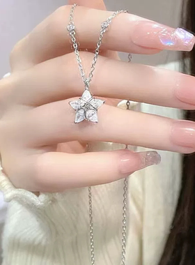 儿童项链女款2025新款白金星星