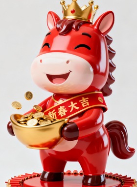新年贺岁吉祥物马摆件