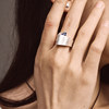 VIXTORM abstract design elegant style 925 silver ring