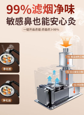 明火无烟三元催化艾灸仪器净化器