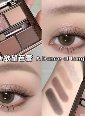 水花川行眼影小样戏梦人间四色眼影哑光珠光大地色午夜鎏金试色