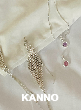 kanno圆形彩钻重工拉丝锁骨链