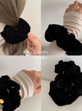 KANNO秋冬超丝绒闪亮大肠圈发箍