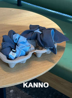 KANNO｜秋冬新款韩系灰色西装大肠发圈女高级感低马尾大号头饰