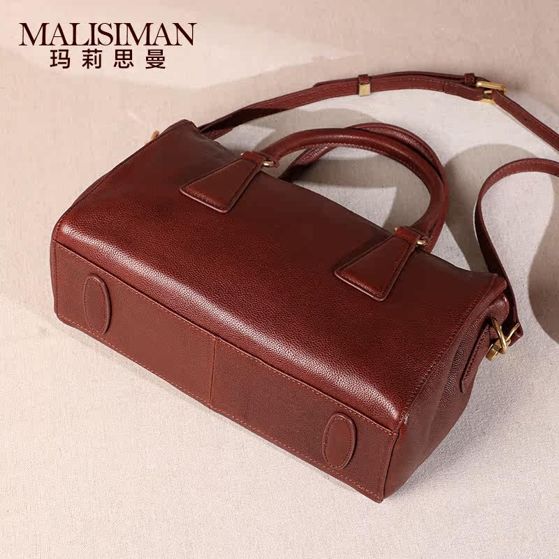女2019新款手工真皮大容量波士顿包 玛莉思曼女士包袋