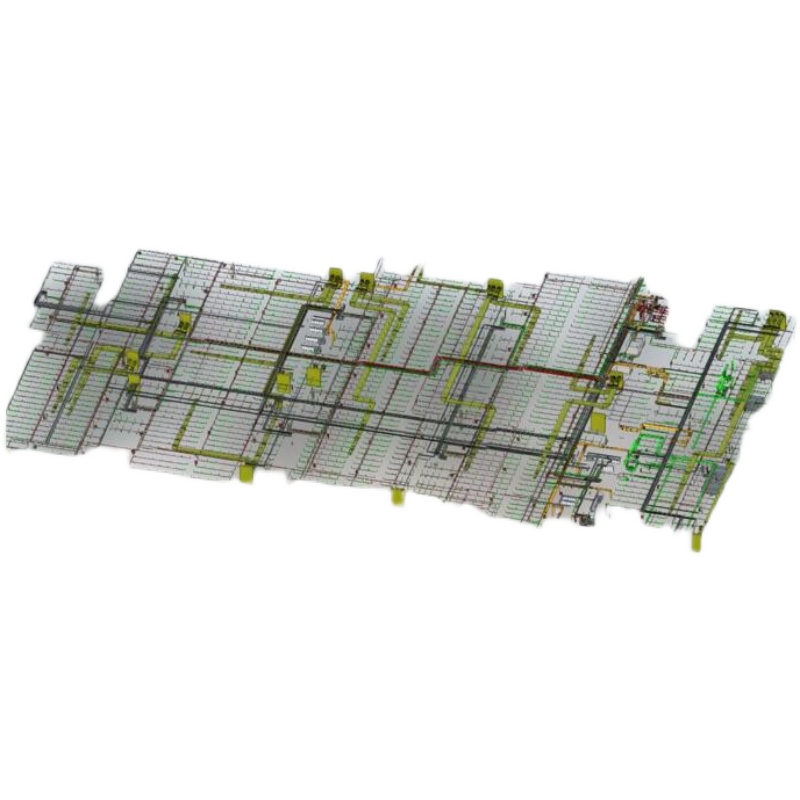 地下车库BIM模型Revit CAD施工图 机电MEP综合管线漫游碰撞检查 - 图0