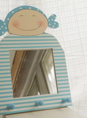 外贸出口 木质手绘可爱家居装饰摆件挂钩时钟 手工