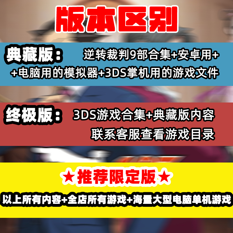 逆转裁判123456+大逆转12中文版安卓手机电脑单机游戏3ds模拟器 - 图0