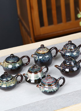 窑变迷你紫砂小茶壶可养可玩指尖壶茶宠茶玩袖珍功夫茶具家居摆件