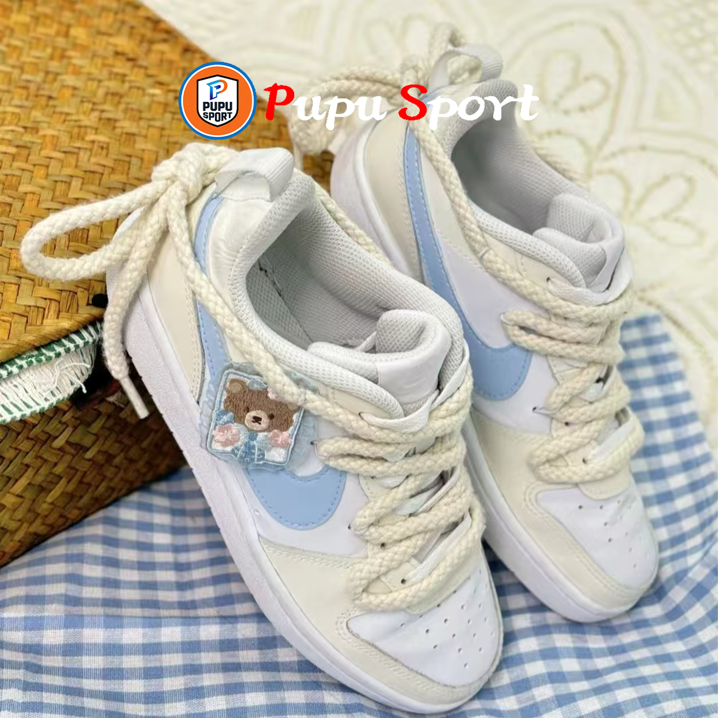 【定制球鞋】Nike Court Borough 懒猫缝纫机 小熊蛋挞,淘宝优惠券,粉丝福利购,淘宝优惠卷