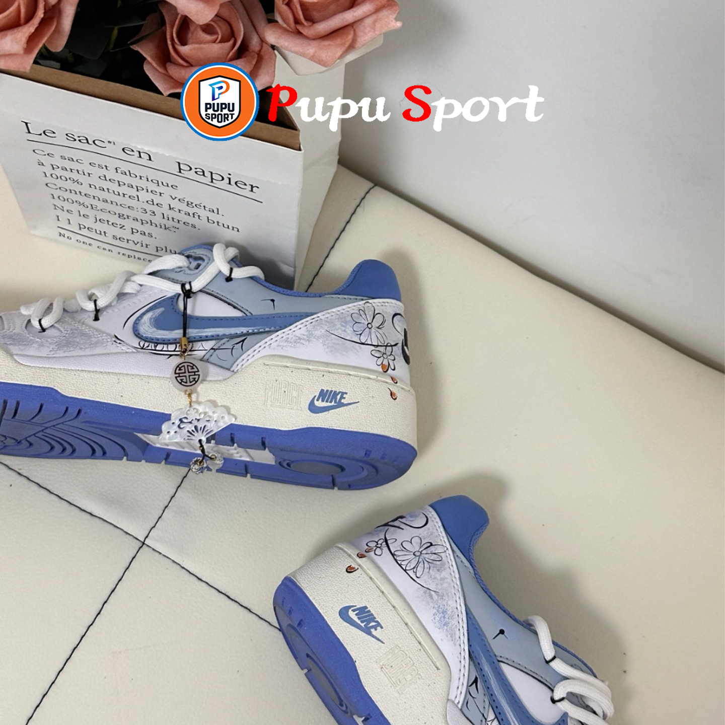 【定制球鞋】Nike Full Force 知江晚 清冷 晕染 国风,淘宝优惠券,粉丝福利购,淘宝优惠卷