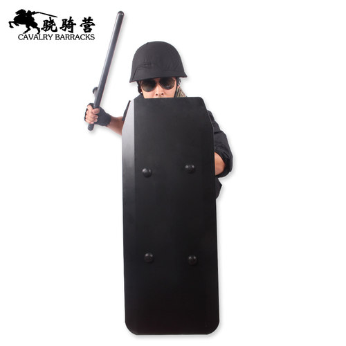 骁骑营多功能臂式铝合金盾牌战术防暴盾牌校园安防保安金属护臂 - 图2