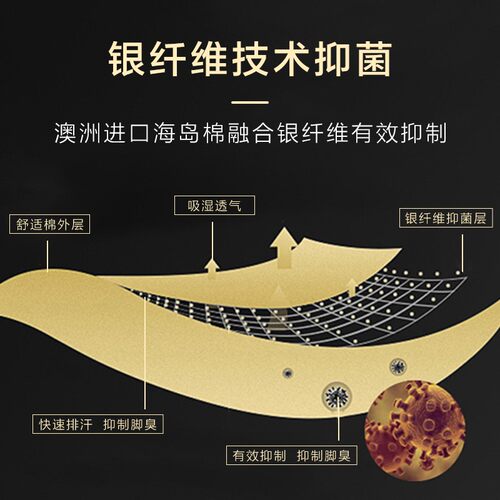 法姿娅专业防臭袜子男士春夏薄款中筒纯银纤维抗菌棉短袜船袜运动 - 图2