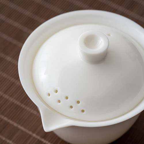 手工原矿羊脂玉瓷手抓壶旅行茶具套装陶瓷便携式功夫茶具德化白瓷 - 图1